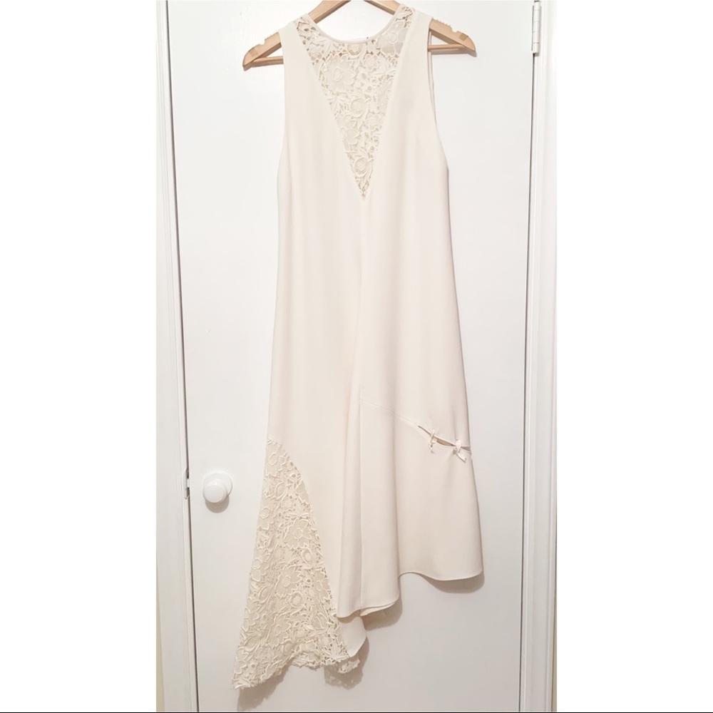 TIBI Guipure Lace Sleeveless Dress Ivory Size 0 - Picture 7 of 14
